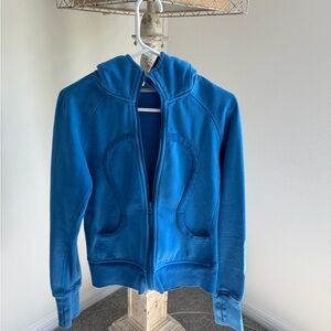 Lululemon Athletica Blue Utility Jacket with Hood and Full-Length Zipper